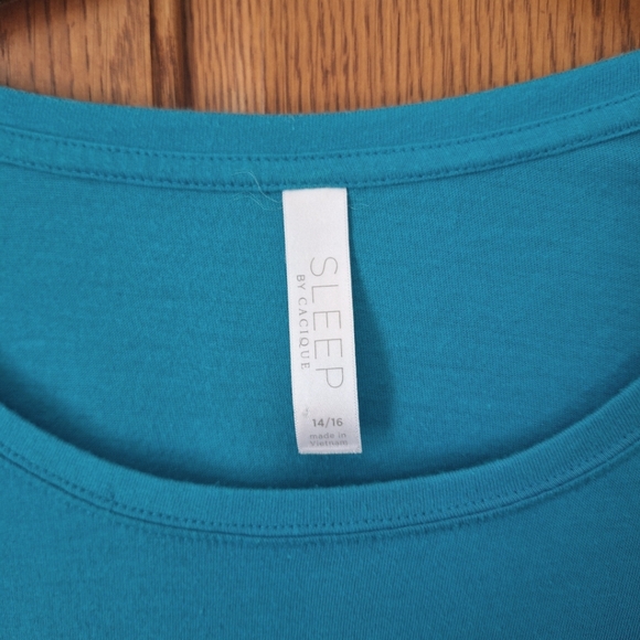 Lane Bryant Cacique Sleep Set Size 14/16 Tropical Palm Print Cotton Modal Spande - Picture 4 of 12